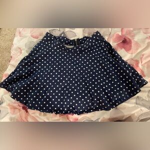 Aeropostale Navy polkadotted skater style skirt